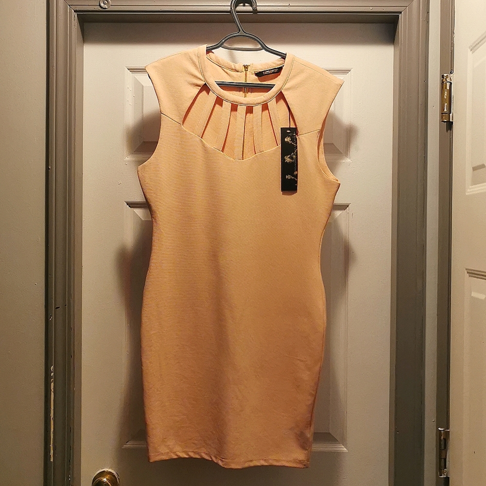 Kim Kardashian Peach colored dress